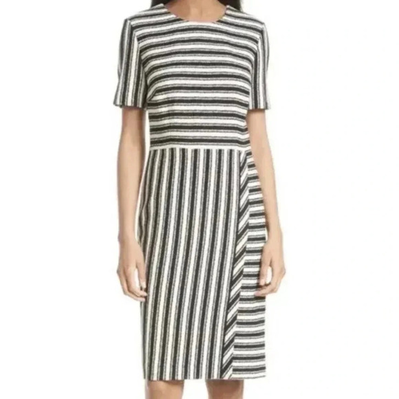 HUGO BOSS Striped Sheath Dress - Picture 1 of 12